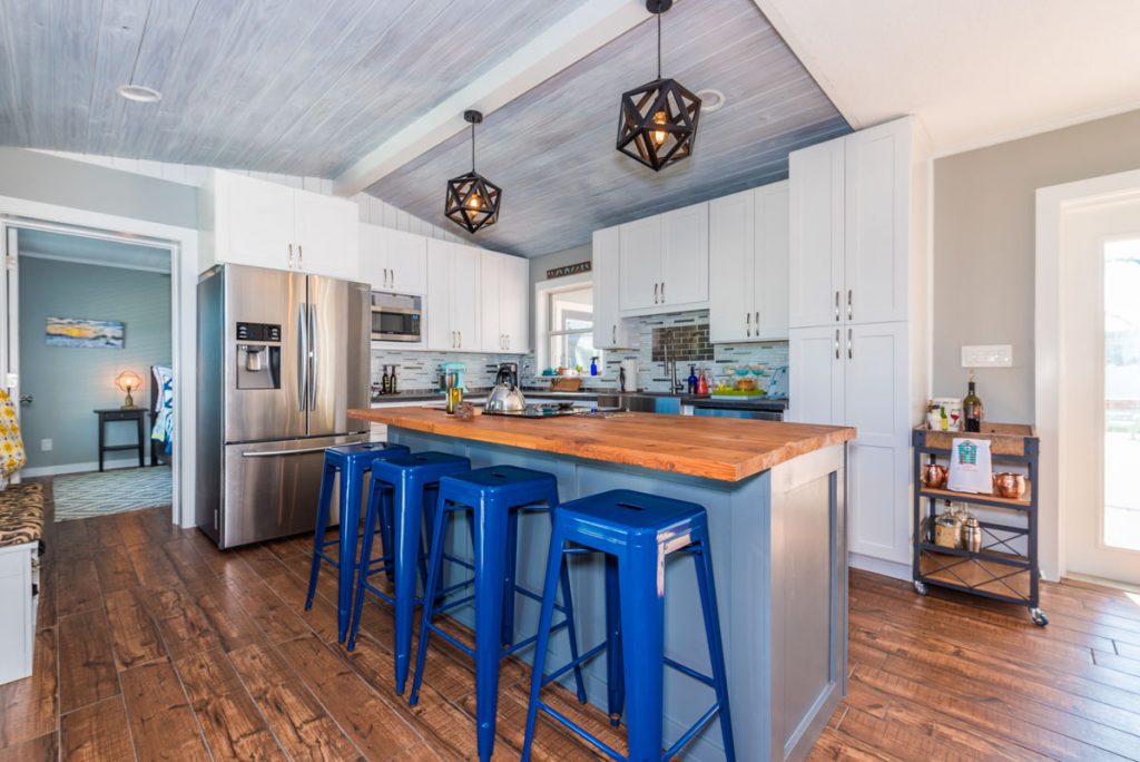 kitchen of the nautical barnwells home in davis shores st augustine