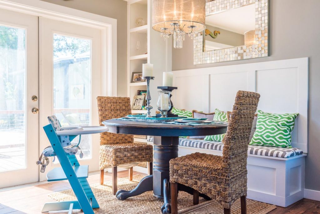 dining room of davis shores home