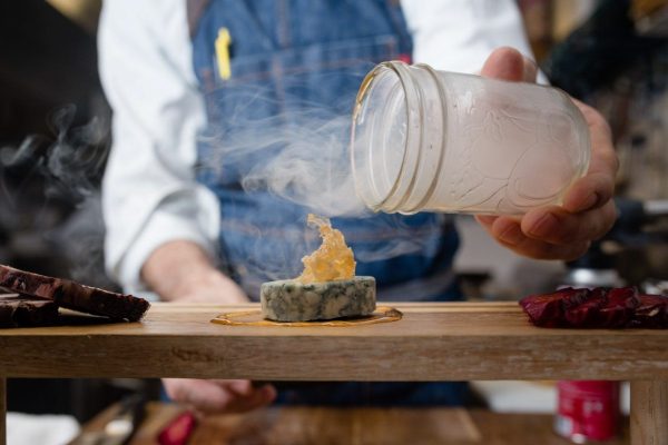 chef joshua smith creates a dish at catch 27 st augustine