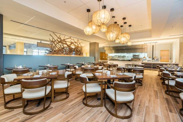 interior of harvest and reel at embassy suites st augustine beach