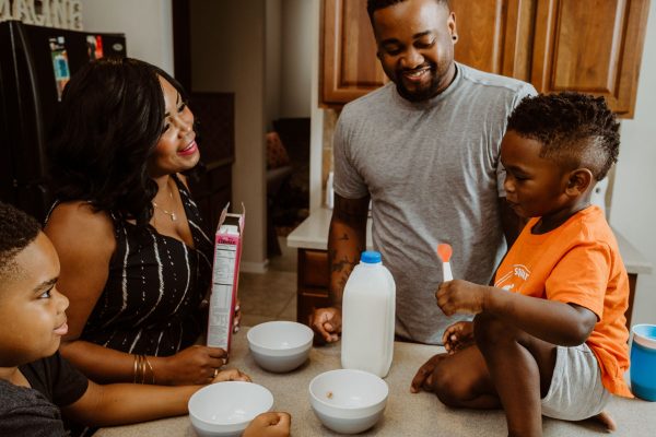 donte palmer at home with his family