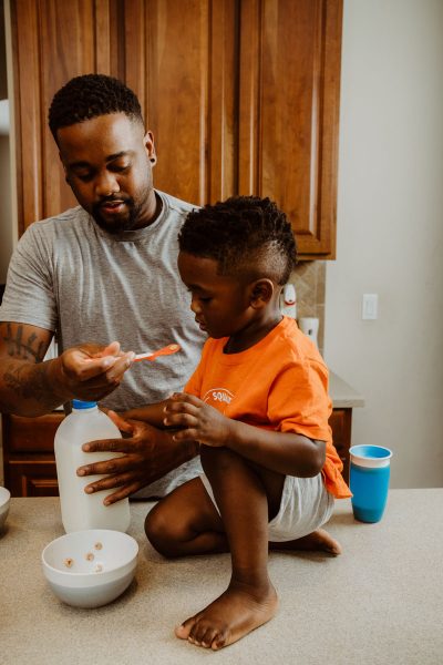 donte palmer with his son