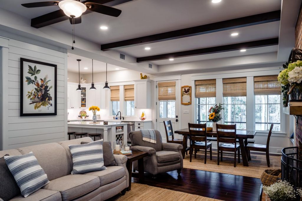 living room of longleaf house in st johns county