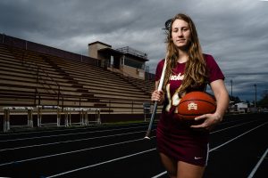 st augustine high school senior brooke reed stands on the track field