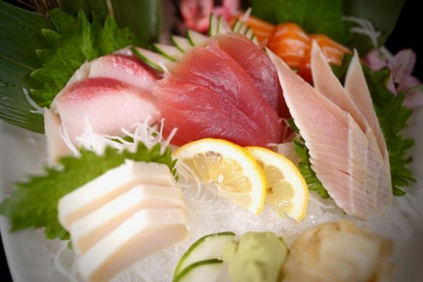 Sushi and Sashimi plate from Ginger Bistro in St. Augustine