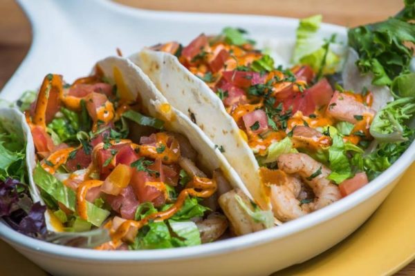 Shrimp Tacos at Mango Mangos in St. Augustine